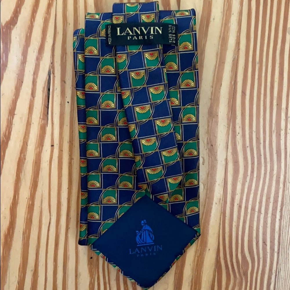 Authentic Lanvin 100% Silk Tie
